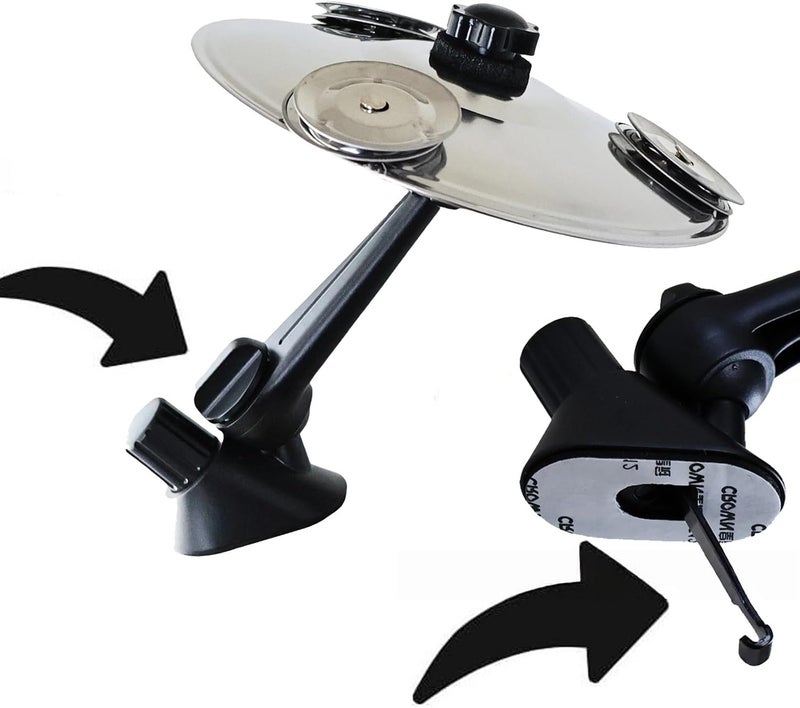LEMATEEK Updated Car Cymbal Air Vent – Mini Car Drum Cymbal for Car Vent, Easy Clip-On Car Crash Cymbal, Perfect for Music Lovers, Make Your Driving More Fun (1, Silver) - Image 2